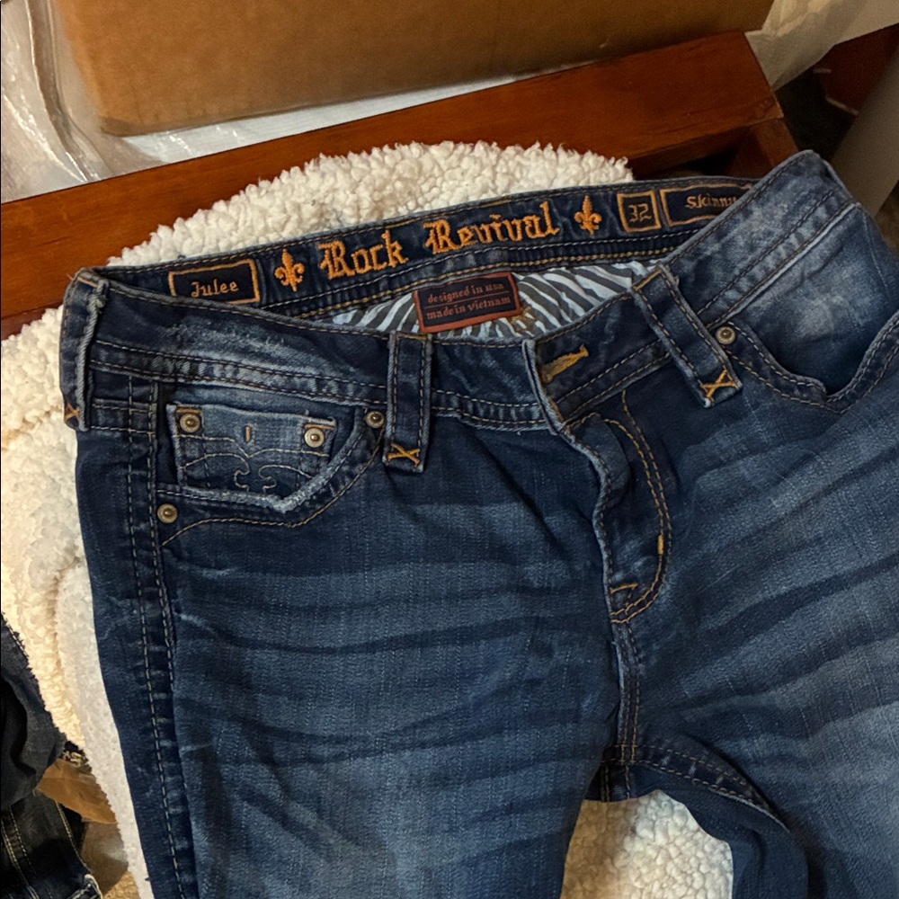Rock Revival Women's Blue Jeans Skinny Julee Size 32/28 firm price final